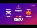 Fnatic ONIC vs Selangor Red Giants GAME 2 SPS Season 5 Challenge Finals | SRG VS FNOC ESPORTSTV