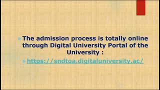 About Programmes offered by SNDT Woman's University, Centre for Distance and Online Education