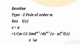 Residue of pole of order m