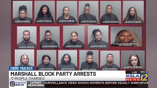 Marshall block party arrests