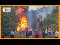 Mai Mahiu-Narok road closed, several cars burned after trailer transporting gas cylinders explodes