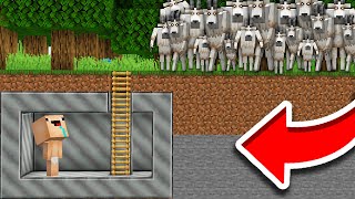 BASE SECRETA vs APOCALIPSIS de EL HOMBRE CABRA 😨😱 GOATMAN vs BEBE NOOB en MINECRAFT