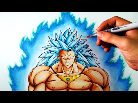 Cómo Dibujar a Broly SSJ3 Dios azul | Dragon Ball | ArteMaster