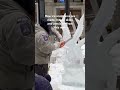 how ice sculptures are made. insane skills and precision from this man ottawa canada winter snow