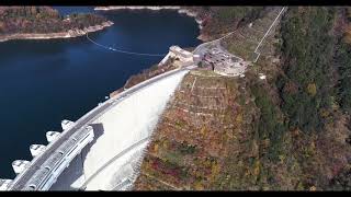 温井ダム　紅葉　空撮　広島　ドローンって素晴らしい 4K Phantom4pro+ Mavic2 dji