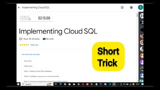 Implementing Cloud SQL (certificationZone) || short trick|| #qwiklabs || #googlecloud ||