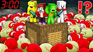 JJ and Mikey SURROUNDED by FAKE SCARY MAIZEN RABBIT , TURTLE in Minecraft - Maizen JJ Mikey