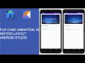 Flip Card Animation In Motion Layout Android Studio