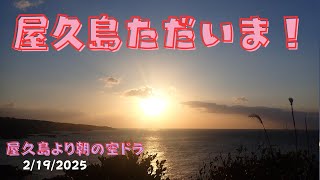 屋久島ただいま！屋久島より朝の空ドラ2/19/2025