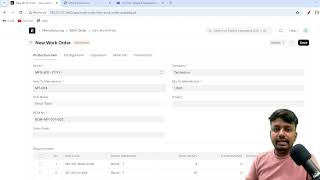 How to create Work Order in ERPNext | Video 4