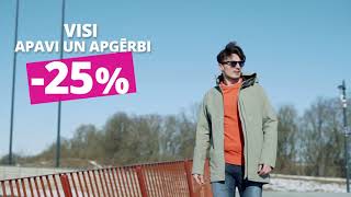 VISI apavi \u0026 apģērbi par 25% lētāk! LABĀKĀ apavu \u0026 apģērbu IZVĒLE Latvijā.