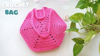 Super Cute Crochet Bag Tutorial | Crochet handbag with Crochet Hexagon | ViVi Berry Crochet