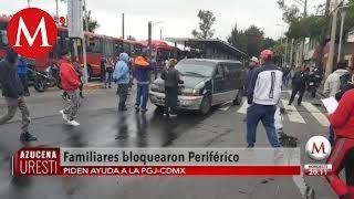 Vecinos bloquean Periférico por casi 3 horas; denuncian desaparición de 2 menores