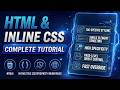 HTML Tutorial Part 8 | HTML Inline CSS Explained for Beginners with Example