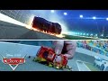 Lightning McQueen's Crash Scene | SIDE BY SIDE VIDEO | Pixar Cars | @disneyjr