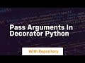 pass arguments in decorator python