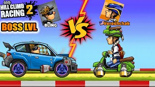 Hill Climb Racing 2 - BEATING BOSS with SCOOTER GAMEPLAY Android IOS