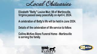 Obits for April 11, 2024