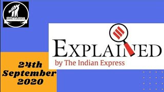 24th September 2020 | Gargi Classes Indian Express Explained Analysis