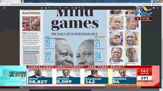 Presidential Results: Raila, Ruto mind games; IEBC announcements | Press Review