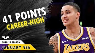 Kyle Kuzma Career-High - 2019.01.09 - Lakers vs Pistons - 41 Points