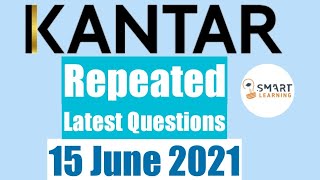 Kantar Latest Repeated Questions | 15 June 2021 | Today Exam | Smart Learning