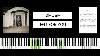 Shubh - Fell For You (BEST PIANO TUTORIAL \u0026 COVER)