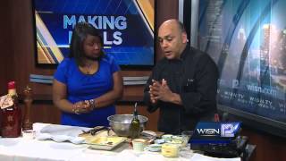 Making omelets with Chef Michael Feker