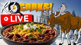 🔴Making a DOPE Moose Chili LIVE!! - KC Cooks