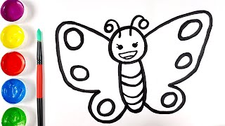 Easy drawing of butterfly step by step - how to draw butterfly