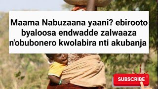 Ebikwaata ku Maama Nabuzaana, ebirooto byaloosa endwadde zalwaaza n'obubonero kwolabira nti akubanja