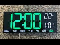 YISILE Digital Wall Clock Large Display, 13