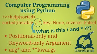 [Python Programming Basics to Advanced]:Positional Keyword Optional Variable-length Arguments|Lab 27