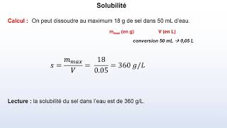 Mélanges et Solubilité