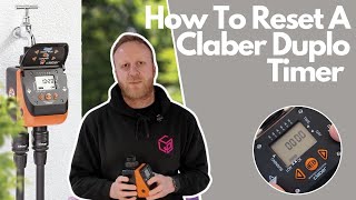 How To Reset A Claber Duplo Timer
