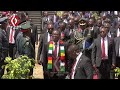 President Mnangagwa and Amai Mnangagwa leaving Heroes acre this Monday