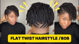 Flat twist hairstyle/2 strand Twist bob