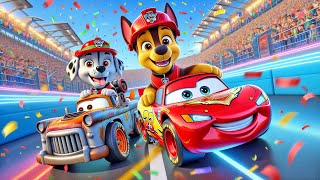 CHASE x MARSHALL In The Ultimate Car Race!! Paw Patrol The Mighty Movie | Full Episodes | Rainbow 3