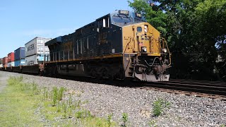 [HD] CSX Q004 Intermodal Train Eastbound - Fairport, NY