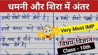 धमनी और शिरा में अंतर | dhamni aur shira mein antar | difference between artery and vein