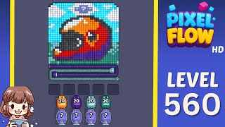 Pixel Flow Level 560 Solution Walkthrough