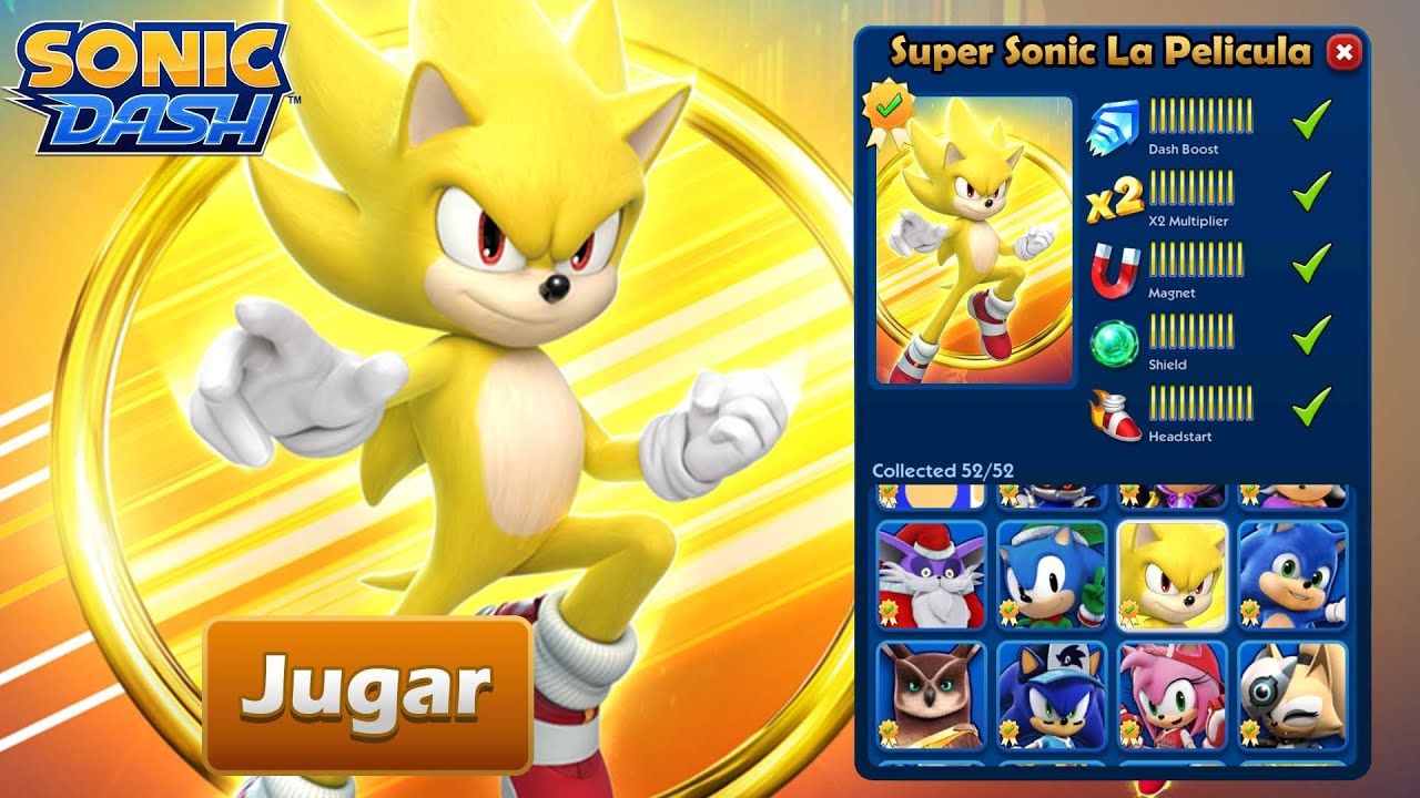 SONIC DASH OFICIAL Conseguimos A Super Sonic La Pelicula 😯 - YouTube