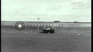 British troops advance with tanks in Europe. HD Stock Footage