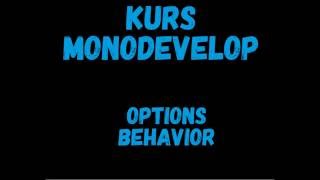 Kurs MonoDevelop - Options -Behavior