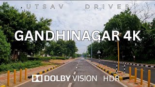 Driving GANDHINAGAR in 4K Dolby Vision HDR - Punit Van to PDPU Road