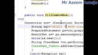 How to Bind the jcombo Box with Database Values Columns Names | Java Tutorials | java Gui