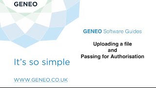 GENEO Software - File Upload and Pass for Approval