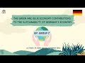 GROUP 7 | THE GREEN AND BLUE ECONOMY  CONTRIBUTIONS TO THE  SUSTAINABILITY OF GERMANY'S ECONOMY