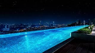 Rooftop Pool Ambience 🌟💦 Soothing Water Sounds