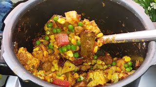 mix veg sabji curry-dhaba style || 😍 easy mixed vegetable gravy #krskakitchen #mix veg sabji #viral